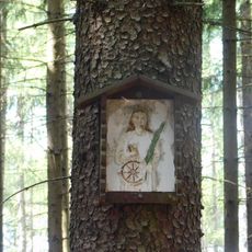 Obrázek na místě zaniklé kaple svaté Kateřiny v zaniklé vsi Dobrá