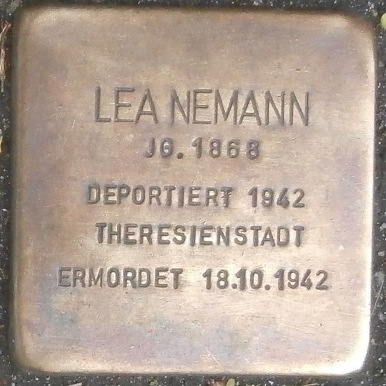 Stolperstein à la mémoire de Lea Nemann