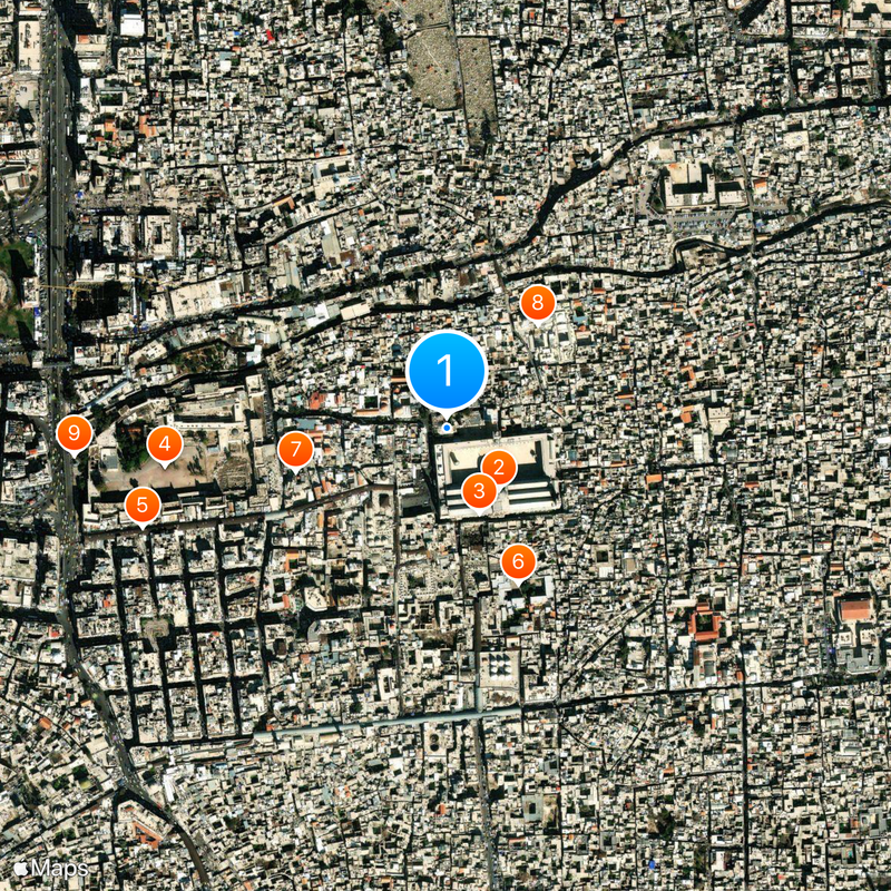 Mausoleum of Saladin Map