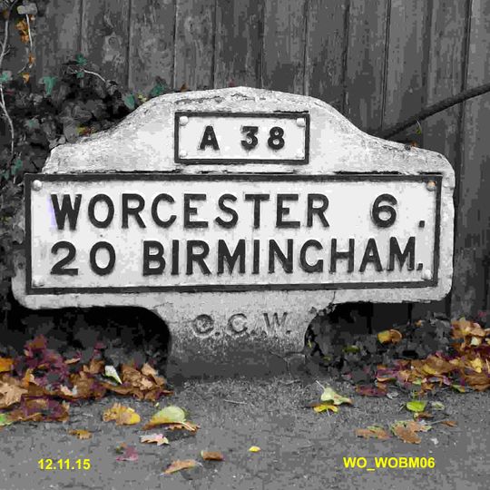 Milestone, Worcester Roadnr  jct with Westwood Avenue, Witton