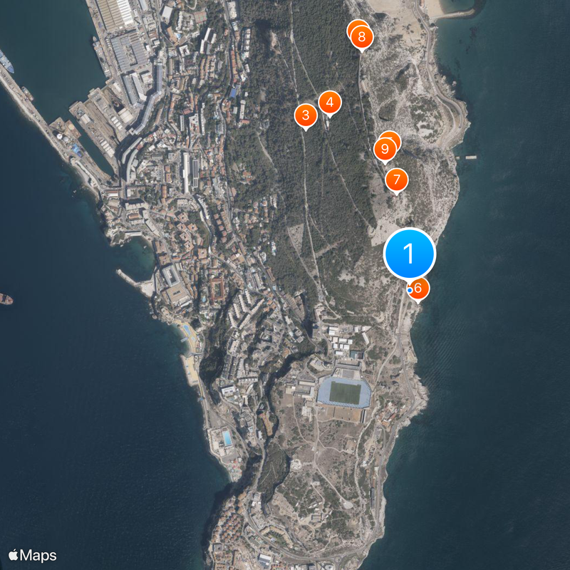 Cueva de Gorham Mapa