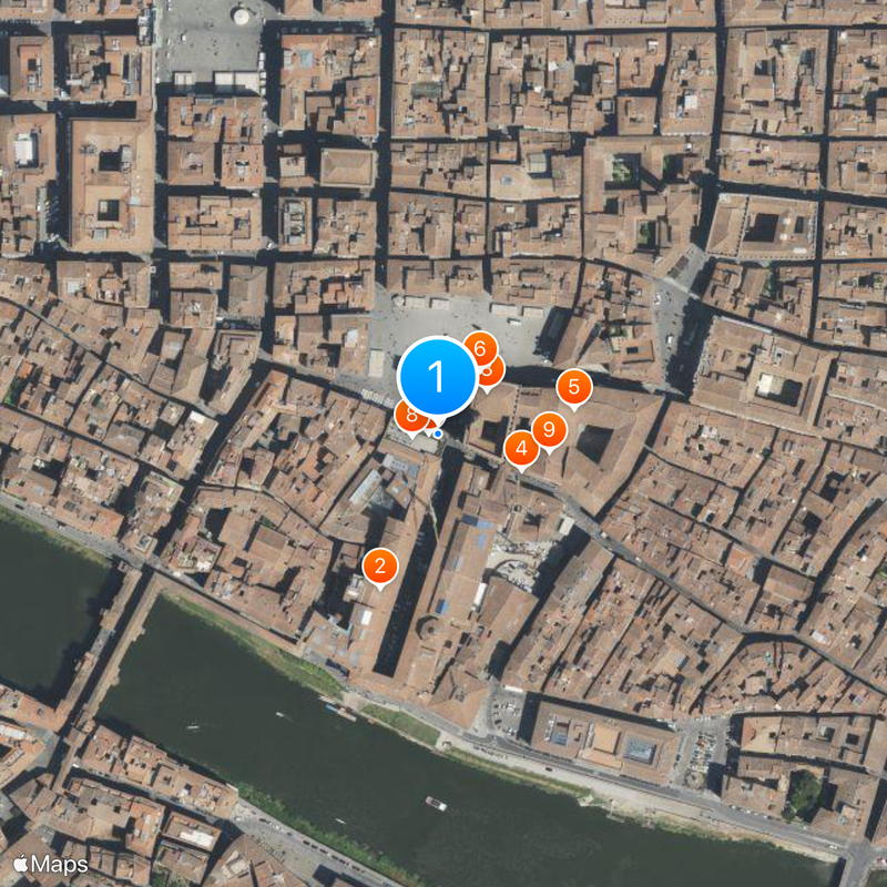 Persée tenant la tête de Méduse Carte