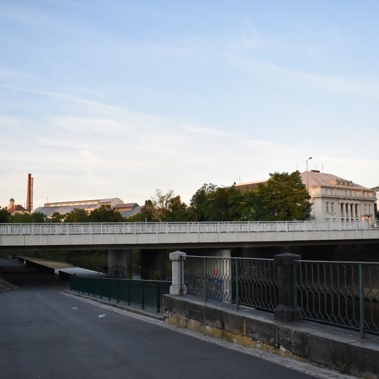 Most Tyršovy ulice přes Radbuzu v Plzni