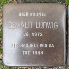 Stolperstein dedicated to Oswald Ludwig