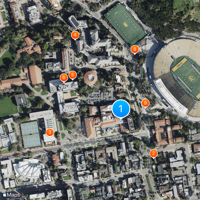 University of California, Berkeley, School of Law Map