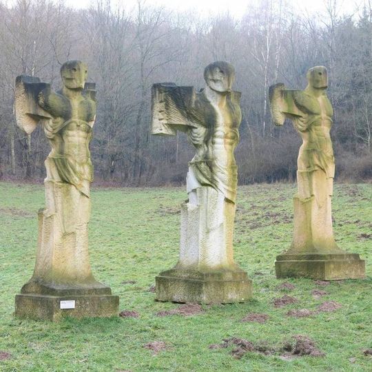 Socha Zvěstování na Křížové cestě 21. století u Stanovic