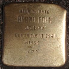Stolperstein dedicated to Bruno Cohn