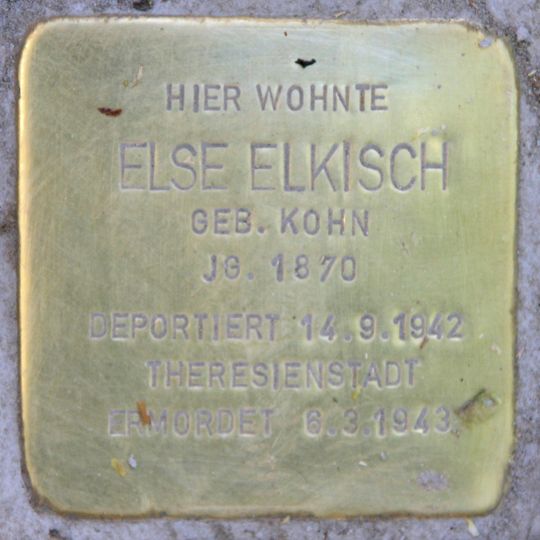 Stolperstein en memoria de Else Elkisch