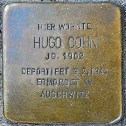 Stolperstein en memoria de Hugo Cohn