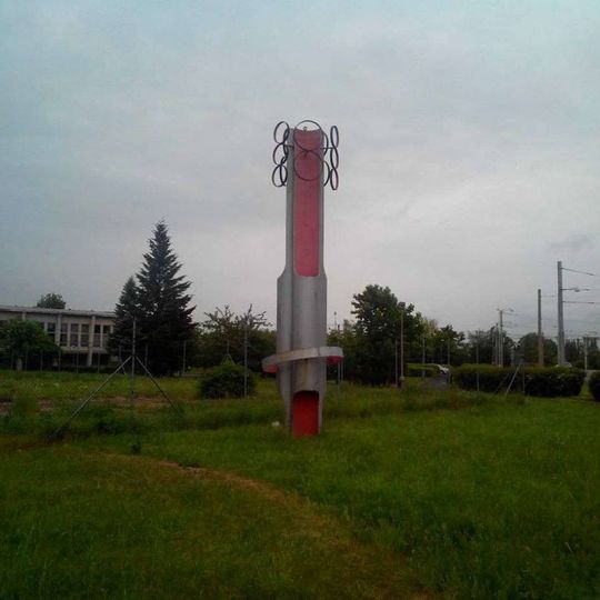 Plastika u válcoven v Chomutově