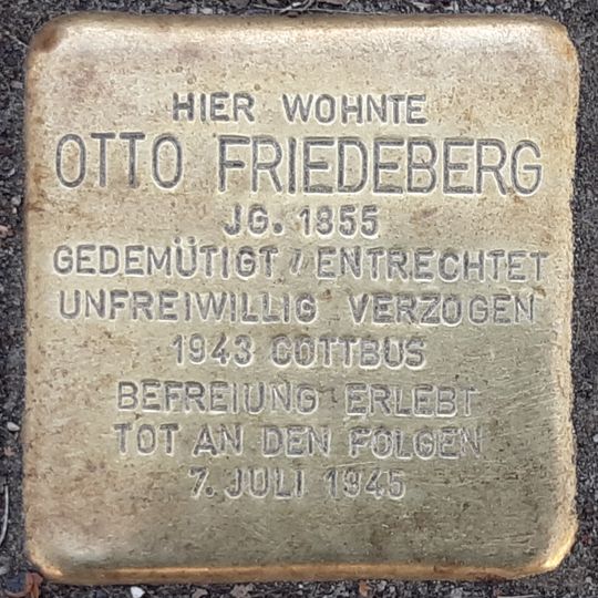 Stolperstein für Otto Friedeberg