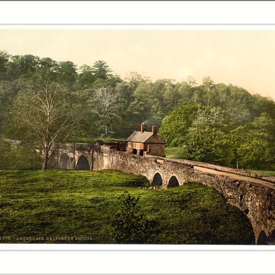 Half Penny Bridge Over The River Derwent