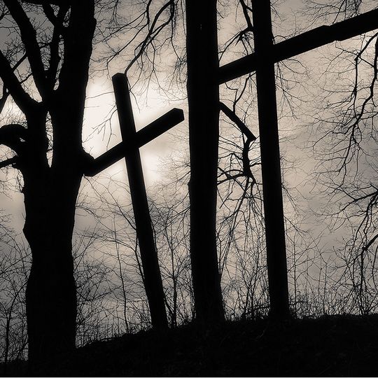 Kříže Kalvárie na křížové cestě u Hodkovic nad Mohelkou