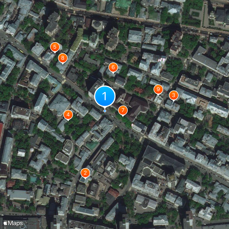 La calle Povarskaya Mapa