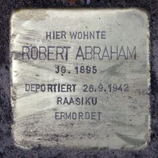 Stolperstein dedicated to Robert Abraham