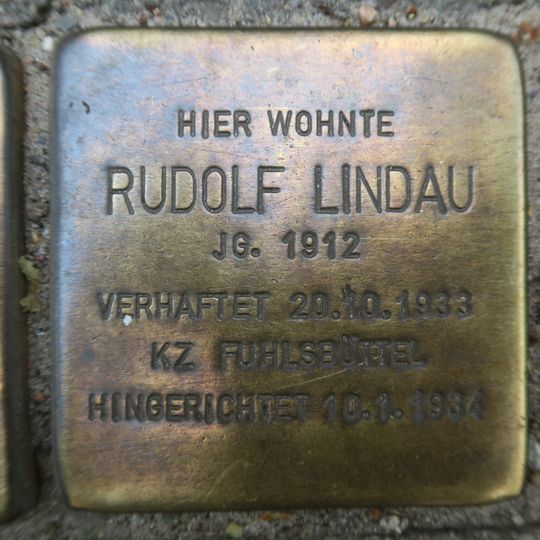 Stolperstein em memória de Rudolf Lindau