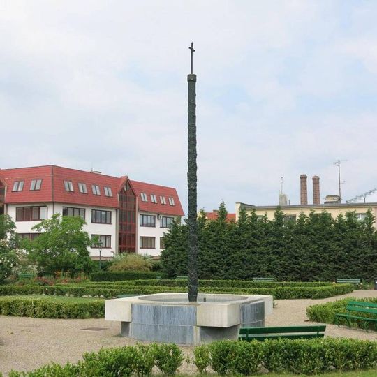 Kašna v Kapucínské zahradě v Žatci