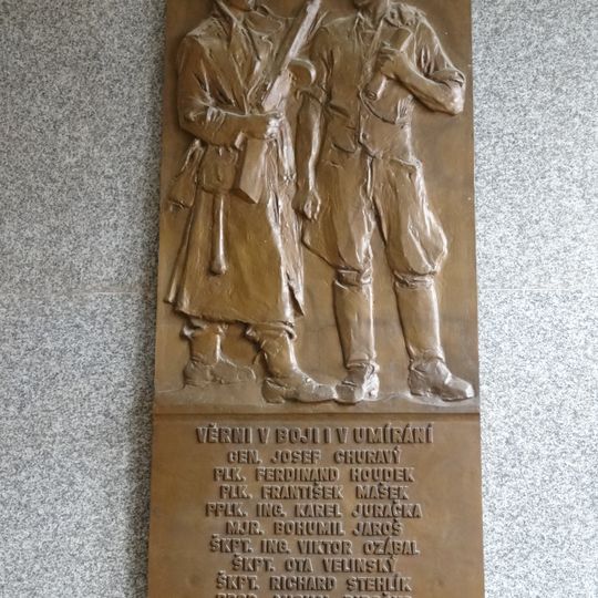 Pamětní deska v budově VZÚ