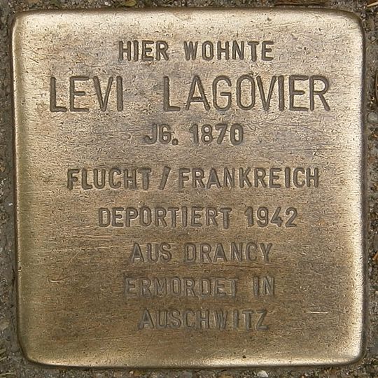 Stolperstein dedicated to Levi Lagovier