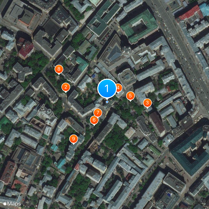 Church of the Renewal of the Temple of the Resurrection in Uspensky Vrazhek Karte