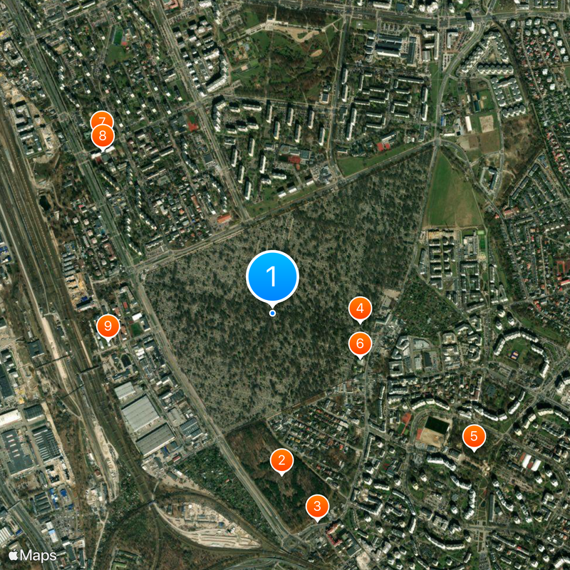 Cmentarz Bródnowski Map