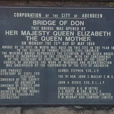 Commemorative plaque to the Bridge of Don