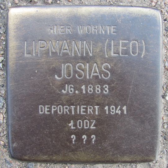 Stolperstein en memoria de Josias
