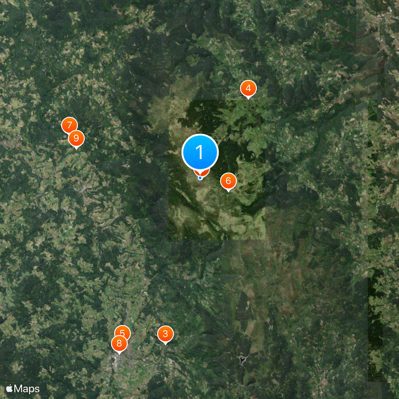 Pierre-sur-Haute military radio station Map