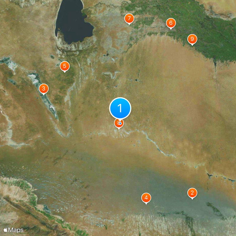Cratera de Darvaz Mapa