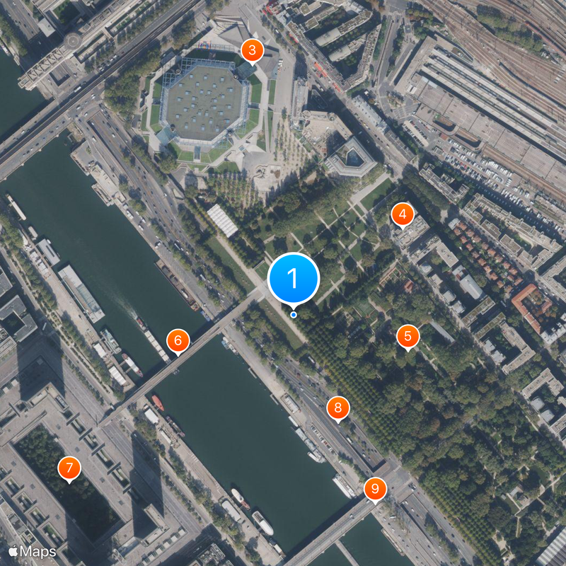 Gare routière de Paris Bercy Map