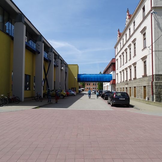 Mostní přechod ZŠ Na Sadech v Třeboni