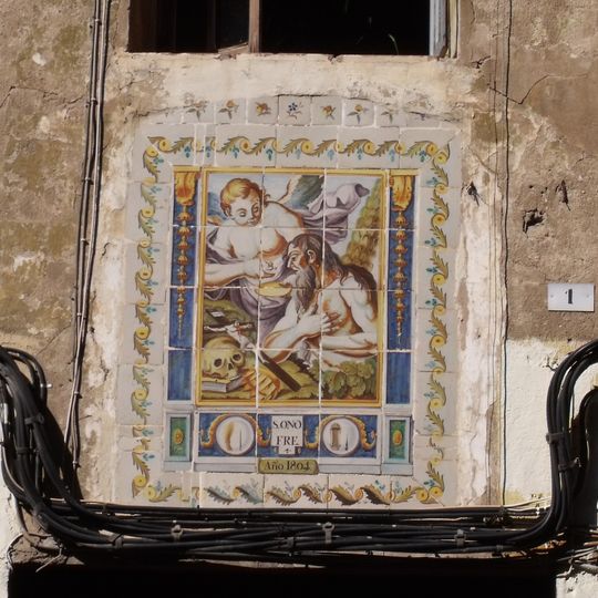 Ceramic panel of Saint Onuphrius