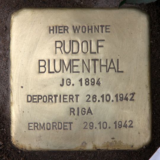 Stolperstein en memoria de Rudolf Blumenthal