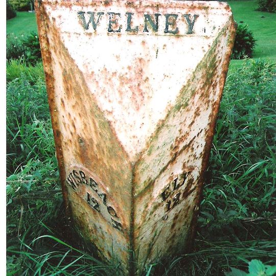 Milepost, Wisbech Road, by "Bianci",