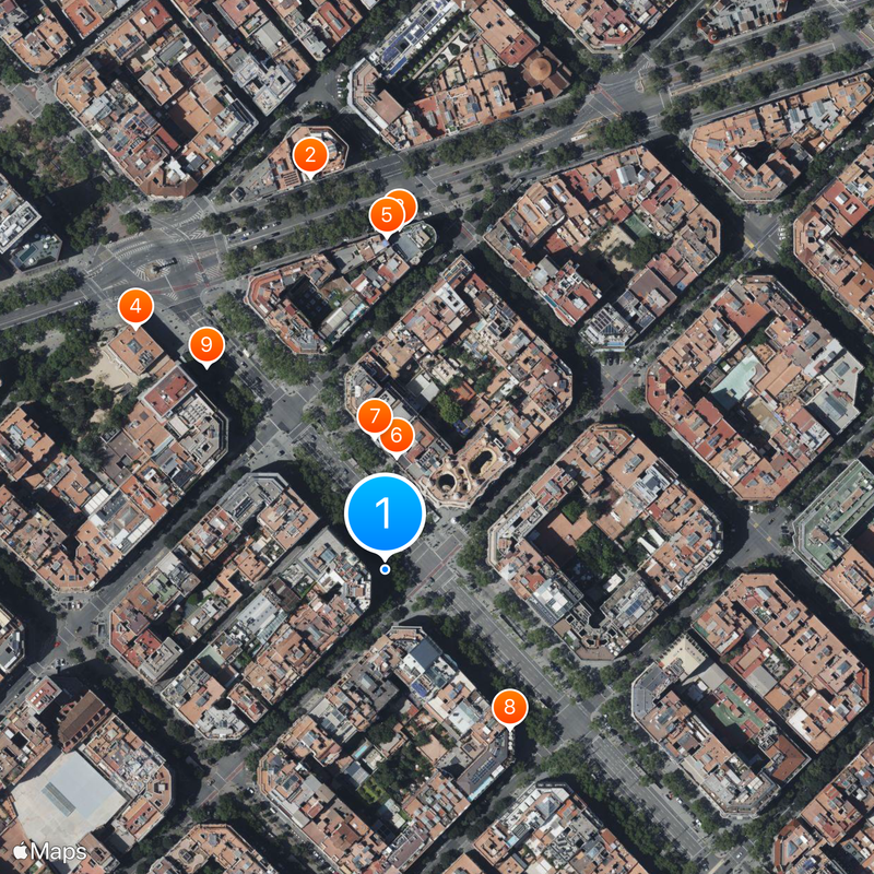 Casa Milà Mapa