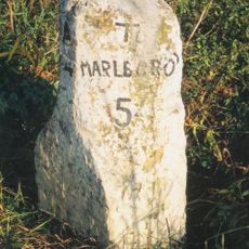 Milestone Opposite Layby, West Of Harrow Farm