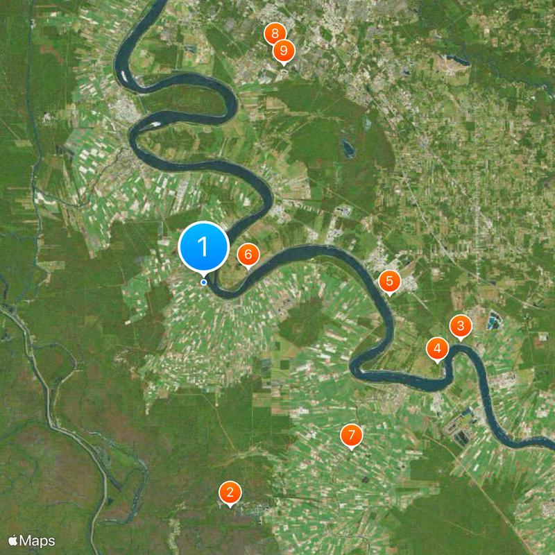 Nottoway Plantation Kaart