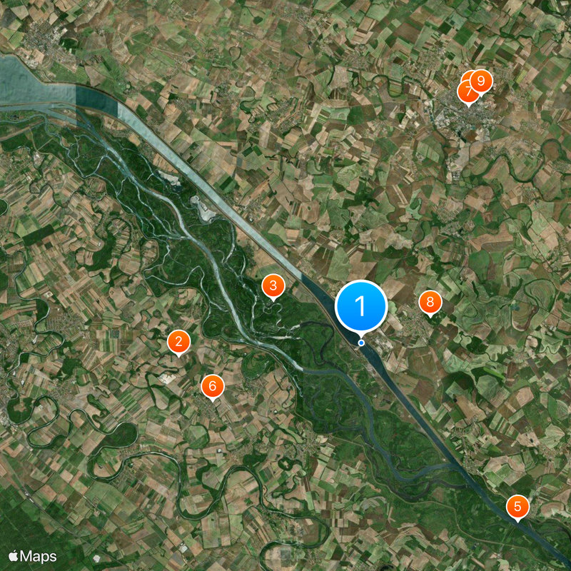 Gabčíkovo–Nagymaros Waterworks Map