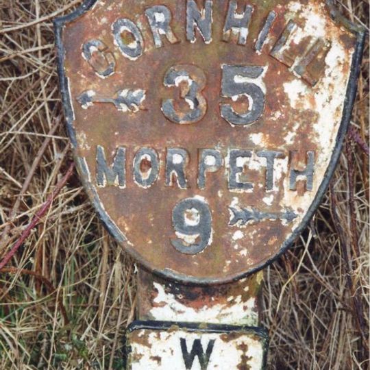 Milepost On East Side Of Old Road Down To Weldon Bridge