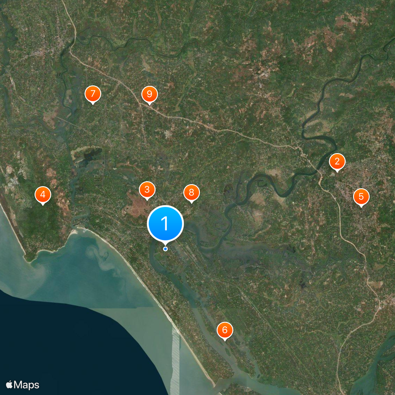 Malabar District Mapa
