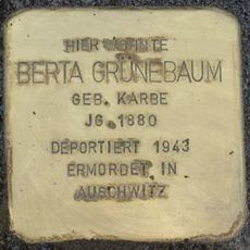 Stolperstein à la mémoire de Berta Grünebaum