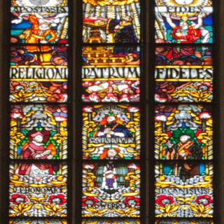 Józef Mehoffer's stained glass windows of church history