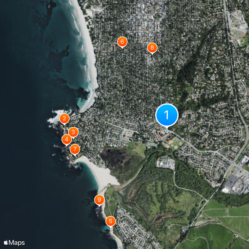 San Carlos Borromeo de Carmelo-missie Kaart