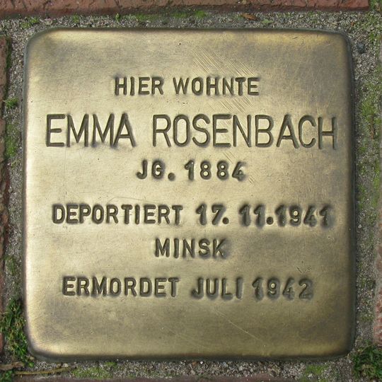 Stolperstein en memoria de Emma Rosenbach