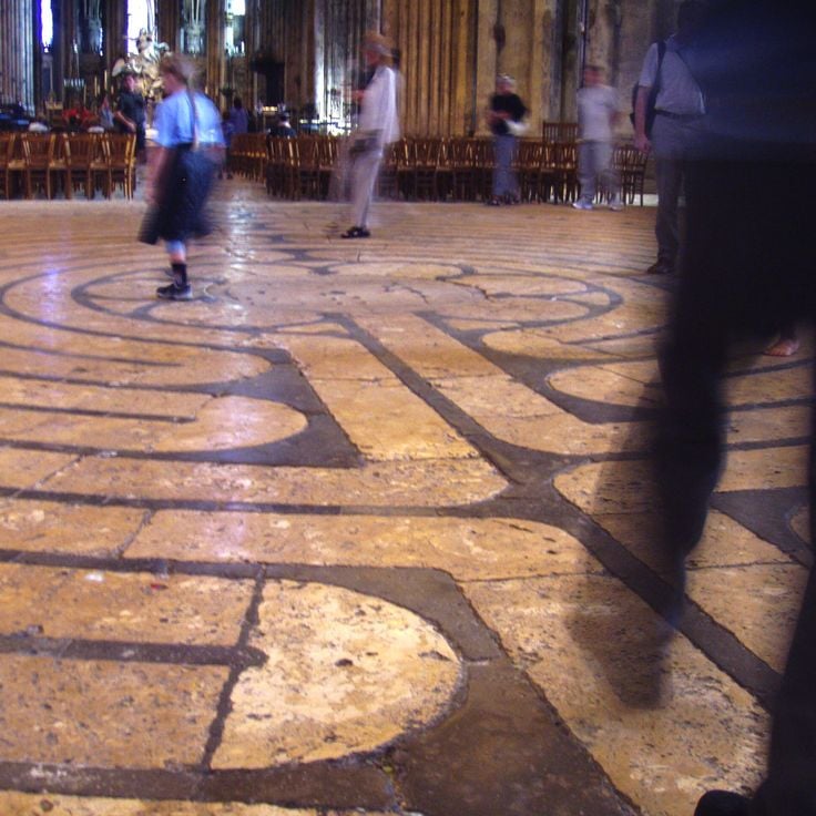 Labyrinten i katedralen i Chartres