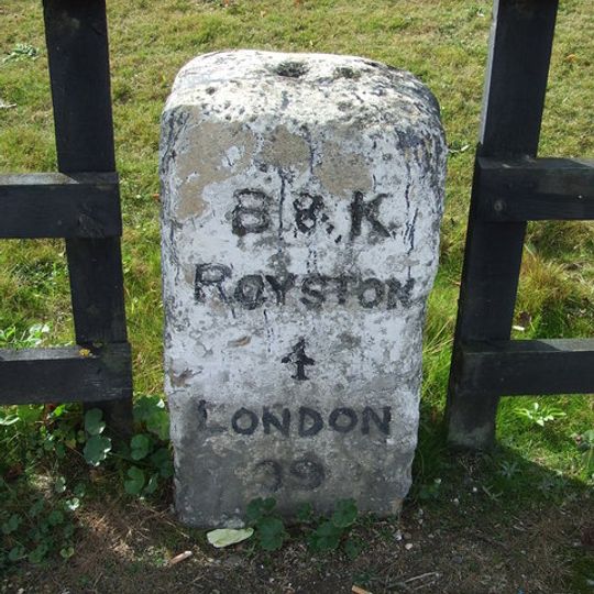 Milestone Circa 150 Metres North Of York Way, Royston, Hertfordshire