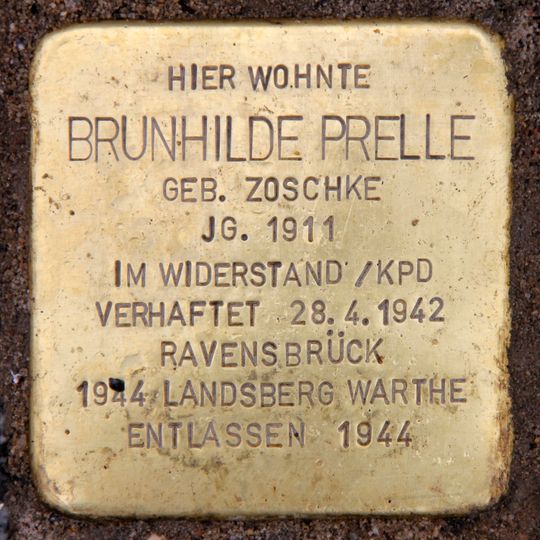 Stolperstein en memoria de Brunhilde Prelle