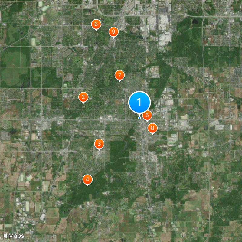 Area code 708 Map