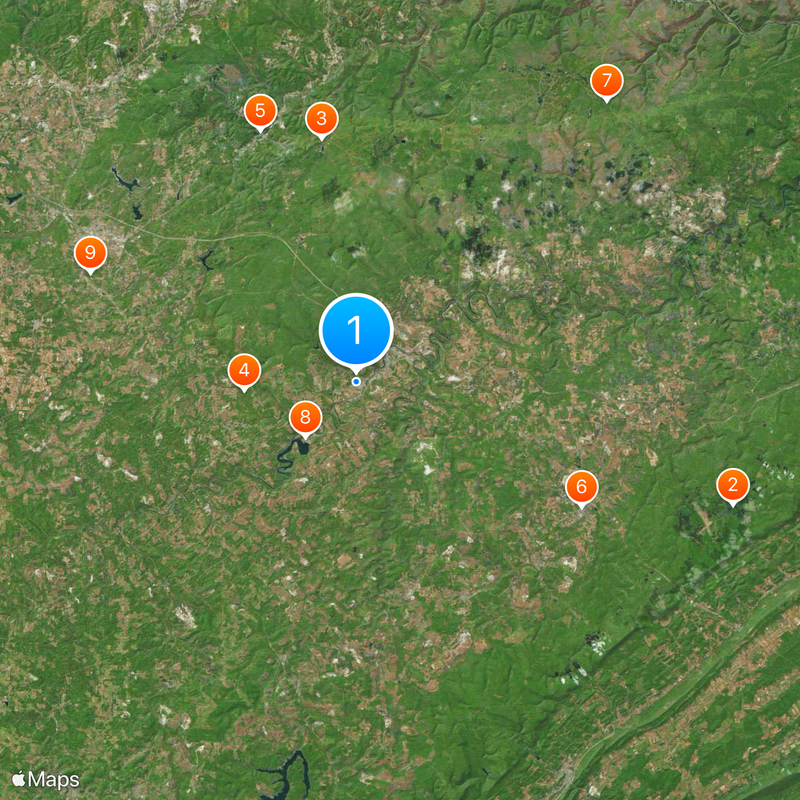 Comté de Clearfield Carte