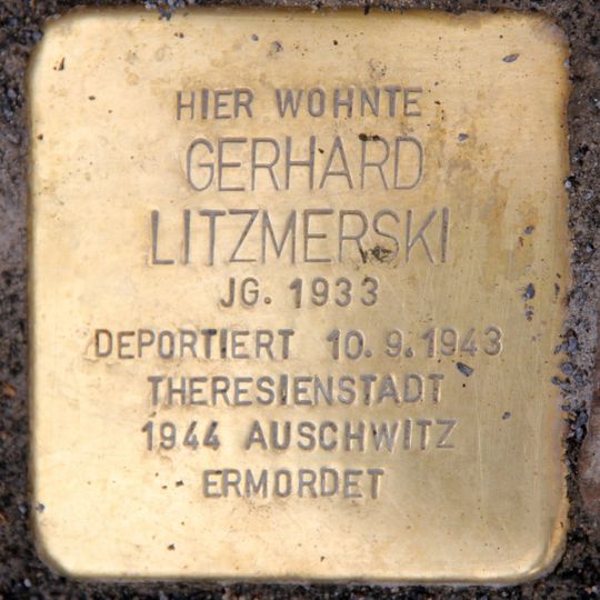 Stolperstein à la mémoire de Gerhard Litzmerski